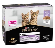 Придбати - корм для кота  Упаковка вологого корму для кошенят Purina Pro Plan Kitten Healthy Start шматочки в соусі з індичкою 10 x 85 г (Мультипак)