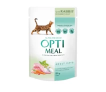 Придбати - корм для кота  Вологий корм для кішок Optimeal pouch 12 шт по 85 г (кролик у морквяному желі)