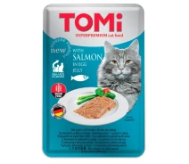 Придбати - корм для кота  Вологий корм для кішок TOMi Лосось у яєчному желе 100 г (4003024490891)