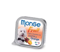 Придбати - корм для собаки  Вологий корм для собак Monge Fruit Duck Orange 100 г (148800)