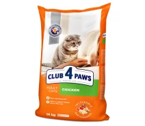 Придбати - корм для кота  Куркою для дорослих кішок 14 кг CLUB 4 PAWS Клуб 4 Лапи (1155283929)