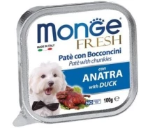 Придбати - корм для собаки  Вологий корм для собак Monge Fresh Duck 100 г (148793)