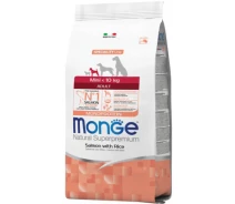 Придбати - корм для собаки  Сухий корм для собак Monge Dog Mini Adult лосось, рис 800 г (8009470011563)