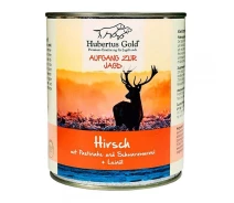 Придбати - корм для собаки  Консервы для собак Hubertus Gold Hirsch mit Pastinake з Олениною з пастернаком, чорним коренем та лляною олією 800 г