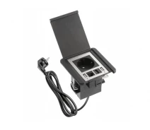 Придбати - розетку и выключатель  Розетка врізна GTV FLIP Schuko 2xUSB 1хLAN 1хHDMI кабель 1.5 м Чорний