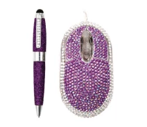 Придбати - мишку для ноутбука  Миша комп'ютерна + стилус "Гламурненько", фіолетовий