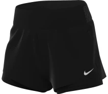 Придбати - жіночу спортивну форму  Шорти для бігу жіночі Nike W NK SWIFT DF MR 3IN 2N1 SHORT чорні DX1029-010 Розмір M (DX1029-010_M)