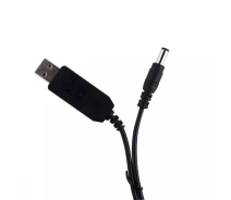 Придбати - кабель та перехідник  Кабель перехідник USB to DC 5.5 12V 90см black
