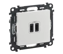Придбати - умную розетку  Legrand Розетка Valena LIFE USB-С+USB-С, 3А 5В, білий (753107-e)