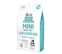Придбати - корм для собаки  Корм Brit Care Grain Free Mini Light & Sterilised сухий беззерновий для стерилізованих собак з надмірною вагою 2 кг (8595602521067)