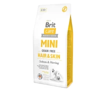 Придбати - корм для собаки  Корм Brit Care Grain Free Mini Hair & Skin сухий беззерновий для собак малих порід для покращення стану шкіри та вовни 7 кг (8595602520244)