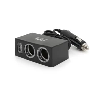 Придбати - розгалужувач і прикурювач  АЗП розгалужувач Olesson 1522, 12V-2*12V+USB, Black, Blister (2000000306421YT)