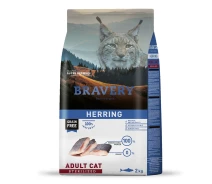 Придбати - корм для кота  Корм Bravery Cat Adult Sterilized Herring сухий з оселедцем для стерилізованих котів 2 кг