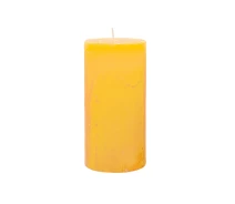 Придбати - свічку  Candlesense Decor свічка циліндрична Rustic жовта 120*60 (38 год)