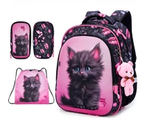 Придбати - рюкзак  Ортопедичний рюкзак (ранець) з пеналом та мішком для дівчинки School Standard з для першокласниць (Full 150-3)