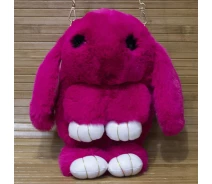 Придбати - рюкзак  Сумка Заєць Малиновий Рюкзак з хутра (SZ01)