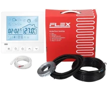 Придбати -  Тепла підлога Flex 12 м²-14,4м²/2100Вт(120м) нагрівальний кабель 17,5Вт/м з терморегулятором AC819H