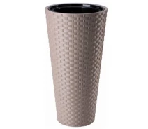 Придбати - горшок для цветов   Горщик Rattana Slim - 30 бежевий Form-Plastic