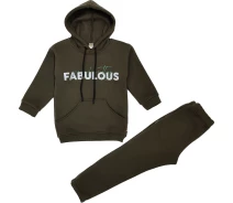Придбати - дитячий спортивний костюм  Костюм Fabulous 3х нитка з начосом Ліо хакі 116 (4810712)