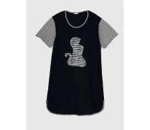 Придбати - жіночу нічну сорочку  Нічна сорочка жіноча Nicoletta 84309 5XL Синій (215)