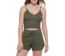 Придбати - жіночий топ  В'язаний жіночий топ Calvin Klein укорочена майка 1159803846 (Зелений, L) (art404757)