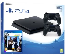 Придбати - ігрову консоль  Ігрова консоль Sony Playstation 4 Slim 500Gb + UFC 4 + DualShock 4 (Version 2) (black)