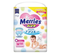 Придбати -  Підгузки-трусики Merries для дітей розмір M 6-11 кг 58 шт (585801/570421)