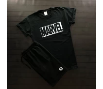 Придбати - чоловічий костюм  Чоловічий костюм Marvel футболка+шорти S M L XL 3 кольори мужские шорты и футболка костюм Марвел 46 48 50 52