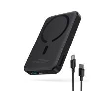 Придбати - універсальну мобільну батарею  Павербанк Baseus Magnetic Mini Air Wireless Fast Charge Power Bank 10000mAh 20W з кабелем (P1-00) Black
