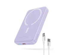 Придбати - універсальну мобільну батарею  Павербанк Baseus Magnetic Mini Air Wireless Fast Charge Power Bank 10000mAh 20W з кабелем (P1-00) Purple