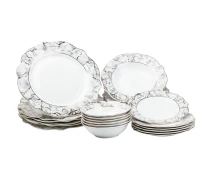 Придбати - сервиз  Сервіз на 6 персон керамічний TS Kitchen Marble border білий (HP26471)