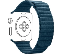 Придбати - аксессуар до смарт-годинниа  Ремінець ArmorStandart Leather Loop для Apple Watch All Series 38/40/41mm Blue (ARM51669)