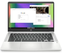 Придбати - ноутбук  Ноутбук HP Chromebook 14A-NB0013DX AMD 3015Ce Radeon Graphics 4GB RAM 64 GB eMMC, Google Chrome OS,WiFi Bluetooth, Mineral Silver 2022 року випуску NEW