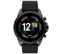 Придбати - смарт-годинник  Смарт-годинник Fossil Gen 6 Black Silicone (FTW4061)
