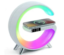 Придбати - нічник  Багатофункціональна лампа нічник Smart Light Sound Machine 5 в 1 з безпровідною зарядкою 15W та Bluetooth колонкою 3W, White