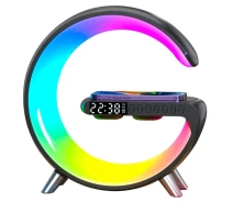 Придбати - нічник  Багатофункціональна лампа нічник Smart Light Sound Machine 5 в 1 з безпровідною зарядкою 15W та Bluetooth колонкою 3W, Black