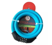 Придбати - велозамок  Замок велосипедний тросовий кодовий Kihuu 2809 1.2x120см blue