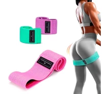 Придбати - тренажер для пресу  Тканинна гумка для фітнесу U-Powex Hip Resistance Band набір 3 шт + чохол в комплекті