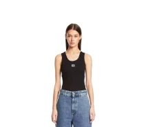 Придбати - жіночу майку  Жіноча майка в рубчик LOEWE Anagram tank top in cotton Розмір S/M Чорний