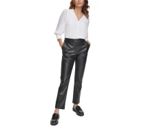 Придбати - жіночі штани  Штани Calvin Klein з екошкіри 1159806723 (Чорний, 6)