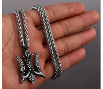 Придбати - підвіску біжутерію  Кулон підвіска Vikings Poseidon тризуб Посейдона, герб України з ланцюжком - Silver