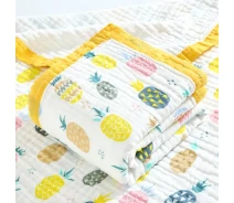 Придбати - плед для малюків  Плед мусліновий 110х110 см Mommy Bag Ананаси