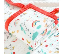 Придбати - плед для малюків  Плед мусліновий 110х110 см Mommy Bag Єдинороги