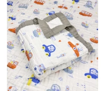 Придбати - плед для малюків  Плед мусліновий 110х110 см Mommy Bag Машинки