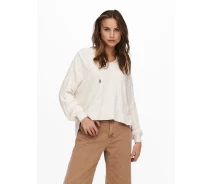 Придбати - жіночий пуловер  Пуловер ONLNEW TESSA L/S HOOD PULLOVER KNT 15236370-Pumice Stone ONLY Білий