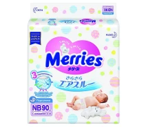 Придбати -  Підгузки для новонароджених Merries NB 0-5 кг 90 шт. Підгузки для новонароджених Merries NB 0-5 кг (563791/382176)