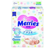 Придбати -  Підгузки Merries для дітей S 4-8 кг 82 шт. Підгузки Merries для дітей S 4-8 кг (563793/382180)