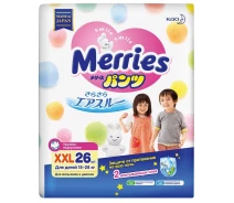 Придбати -  Підгузки-трусики Merries для дітей XXL 15-28 кг 26 шт. (584751/570399)