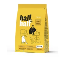 Придбати - корм для кота  Сухий корм для дорослих котів з яловичиною Half&Half 300 г (20956)