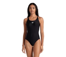 Придбати - злитий купальник  Купальник ICONS SWIMSUIT RACER BACK SOLI 005041-510 Arena 38 Чорний